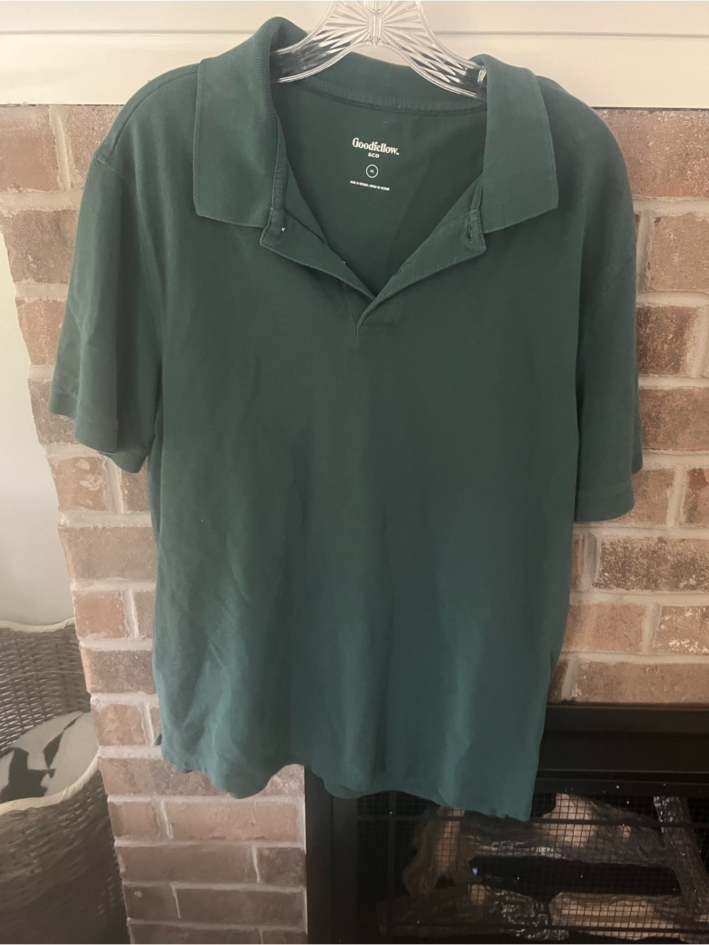 Goodfellow & Co Dark Green Short-Sleeve Polo